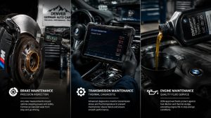 BMW maintenance services for rideshare drivers including brakes, transmission, and engine checks
